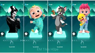 Maleficent 🆚 cocomelon 🆚 Tom and Jerry 🆚 Bebefinn🎶🎶 Tiles Hop Edm Ras