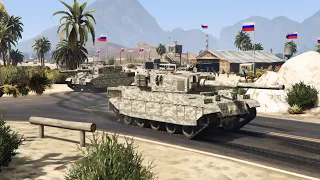 Russia vs Ukraine War | Russian Tanks destroyed by Ukrainian Army convoy | GTA V