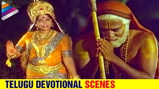 Telugu Devotional Scenes | Rajinikanth Gets Blessings | Sri Mantralaya Raghavendra Swamy Mahatyam