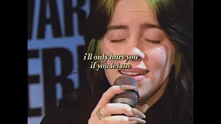 when the party's over - billie eilish (live on Howard Stern Show) lyric video