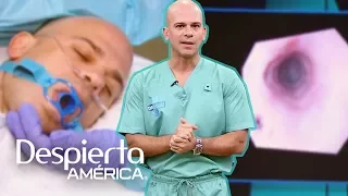 El Dr. Juan Rivera se somete por primera vez a una endoscopia