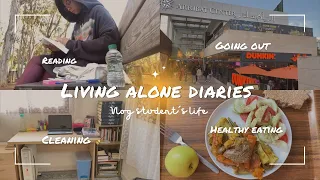 #VLOG Living alone diaries || دوزو معايا يوم الأحد، رياضة، أكل صحي، مشينا المول، حياة طالبة تغذية❤️