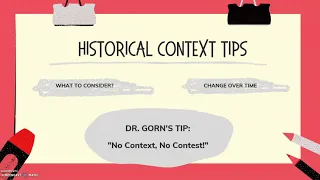 NHD Quick Tip: What is Historical Context?