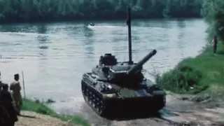 French Forces in Germany crosses the Rhine river during Cold War | Rare footage