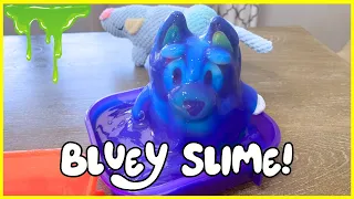 Baby Bluey and Bingo Play in Slime and Learn about Colors | Preschool Toddler Learning Video