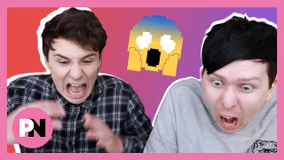 Dan and Phil react to their Sims' first same-sex kiss