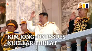 North Korean leader Kim Jong-un threatens nuclear strike while showing off newest ICBM missiles