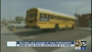 Teacher's aide charged with 10 felony counts