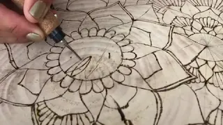 Mandala Pyrography Art