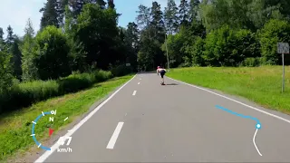 Лонгборд Одинцово. 60км/ч на лыжероллерной трассе Лазутиной | Longboard 60km/h