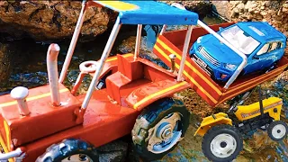 Sonalika Tractor Transportation Car | Former Tractor Cross River With Load | Mahindra | Bhoom Toys