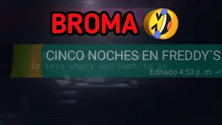 ¡BROMA A MI PRIMA CON LA CANCION DE FNAF EN WHATSAPP! 🤑🤣 | Dinoplayer_123YT