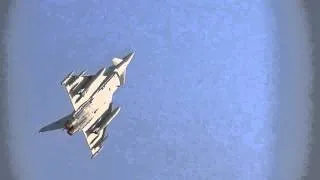 An almost Vertical Takeoff from a Typhoon Eurofighter at Leuchars Air Show 2012