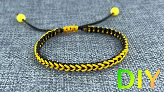 How to Make a Bracelet with Square Knot Variation | Simple Macrame Bracelet Tutorial for Beginners