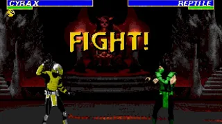 CYRAX vs REPTILE - ULTIMATE MORTAL KOMBAT 3 - SEGA GENESIS - SEGA MEGA DRIVE