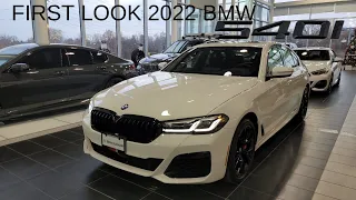 First Look 2022 BMW 540i xDrive Sedan Alpine White Black Nappa Leather