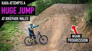 KARA ATTEMPTS A HUGE JUMP AT BIKEPARK WALES!