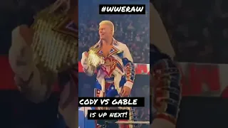 Cody vs Gable!! #wwe #viral #shorts #raw