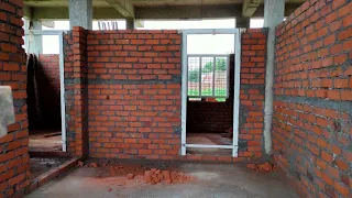 2 bedroom 600 square feet house walkthrough brick work