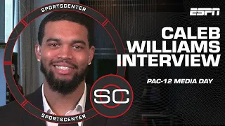 Caleb Williams Pac-12 Media Day Interview ➡️ Repeat Heisman hopes & USC title quest 🏈 | SportsCenter