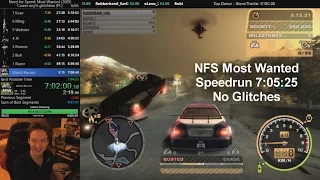 NFS Most Wanted Speedrun - any% Glitchless 7:05:25