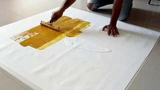 Acrylic abstract painting # demonstration # techniques # easy
