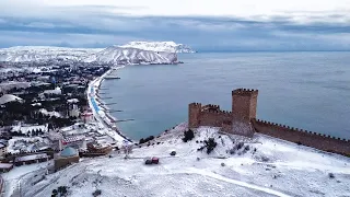 Пляжи КРЫМА в СНЕГУ. Такой Зимы никто НЕ ЖДАЛ. Показываю ПРАВДУ про СУДАК.