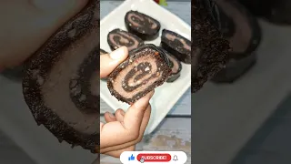 5 Min 😳🔥 Oreo Swiss Roll 🤤 | Fireless cooking 😱 | No Bake No Oven #shorts #food #cake #ytshorts