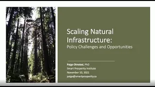 Scaling Natural Infrastructure: Policy Challenges and Opportunities - Paige Olmsted (Nov. 10, 2021)