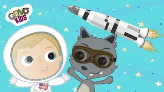 Neil Armstrong Moon Landing + More Kids Cartoons | Geno Kids