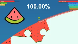 Paper.io 3 [Watermelon] Map Control: 100.00%