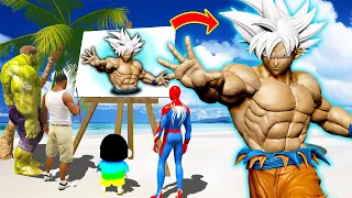 GTA 5 | GTA5 BUT WHATEVER MUI GOKU VENOM, SHINCHAN, FRANKLIN & IRON MAN DRAWS COMES TO REAL LIFE