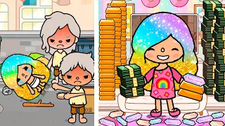 I Became Rich Because of Rainbow-Gold Hair🤩😭/ Toca Life Story | Toca Boca