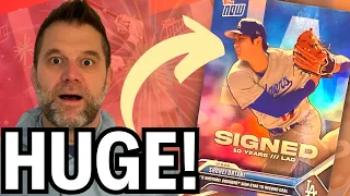 Shohei Ohtani 2023 Topps Now LA Dodgers Sign to Record Deal: SP Variation Reveal!