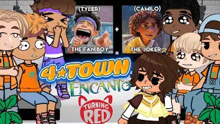 4☆Town reacts to Tyler vs Camilo of Encanto tiktok  | AU Turning Red