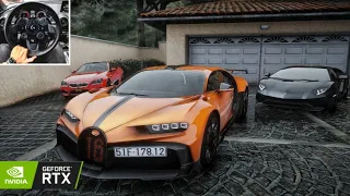 Bugatti Chiron Pur Sport Driving in Rain - Immersive Realistic ULTRA Graphics | GTA 5