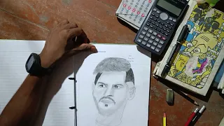 How can we make Messi face@@@drawing @ messi