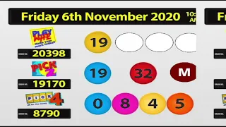 NLCB Online Draws  Friday 6th November 2020