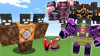 Wither Storm vs Netherite Monstrosity, Ender Guardian, Ender Golem, Ignis #minecraft #witherstorm