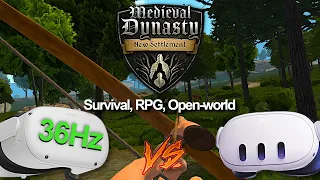 The BEST VR Open World, Survival, RPG on Meta Quest // Medieval Dynasty New Settlement Review