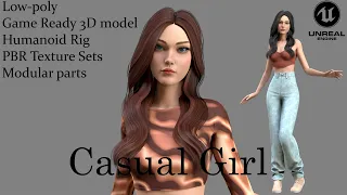 Preview Game Ready Character CasualGirl in UE4