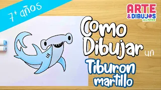 Como dibujar un TIBURÓN MARTILLO | Arte y Dibujos para Niños