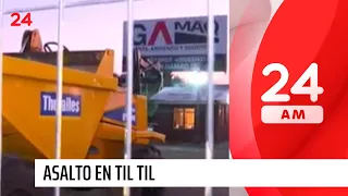 Asalto en Til Til:  Guardias son amarrados y golpeados | 24 Horas TVN Chile