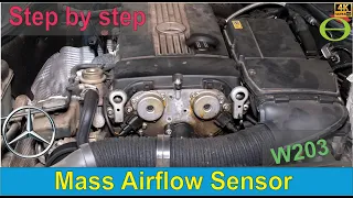 How to replace the Mass Air Flow (MAF) Sensor on a W203 271 Mercedes Benz C-Class Kompressor 180