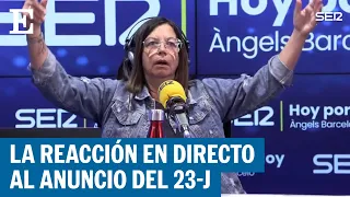 La reacción viral de Àngels Barceló al escuchar a Pedro Sánchez convocar elecciones | EL PAÍS