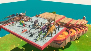 Jump Over Lava Hole - Animal Revolt Battle Simulator