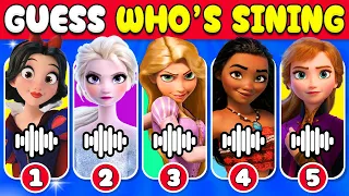 🔊 Guess Who's Singing 🎤🎶 | Disney Song | Moana, Elsa, Rapunzel, Mirabel, Snow White, Ariel