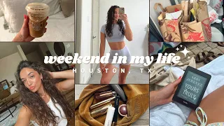 vlog: wholesome + productive weekend routine, BTS of brand deals, grocery haul, 10 min glowy makeup✨