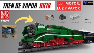 BR18 with Lights, engine and steam. MouldKing 12007 - Speed Build