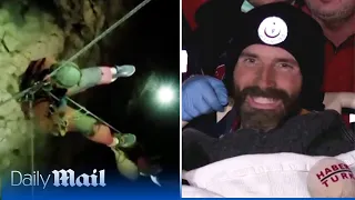 Trapped explorer: Mark Dickey rescued from cave in Turkey after being trapped for a week